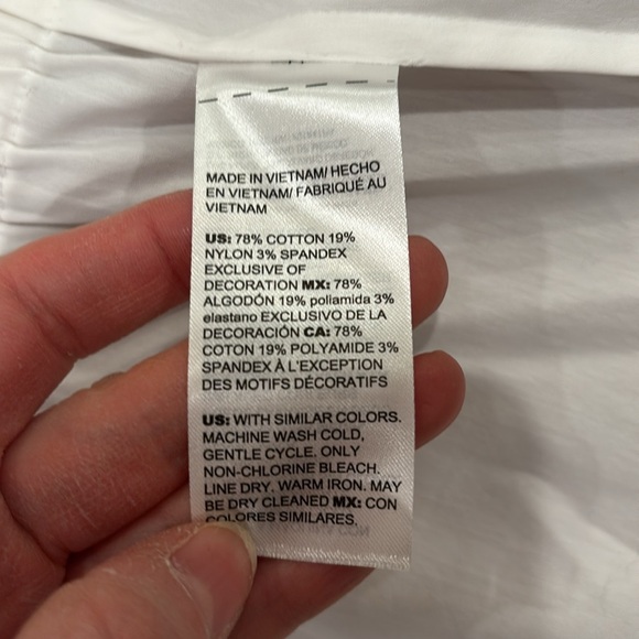 White House Black Market Tie-Waist Embroidered Poplin Shirt Size L - Picture 13 of 13